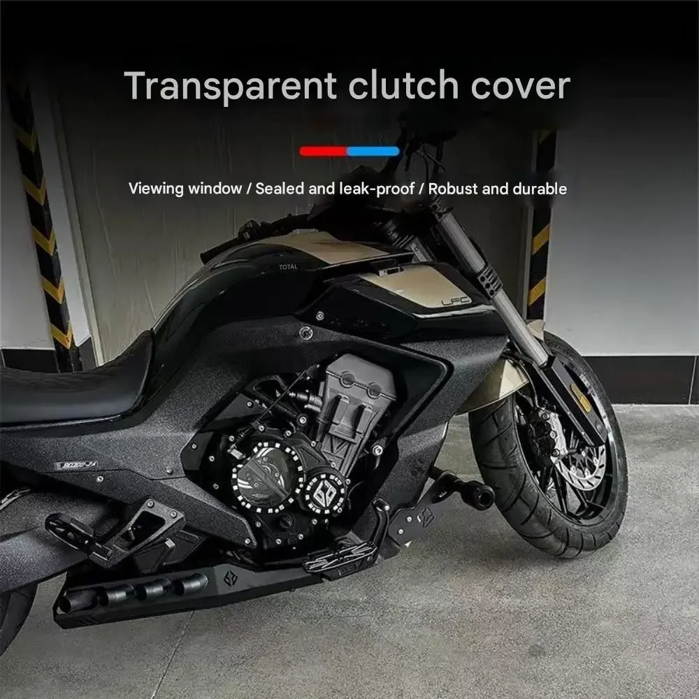【Supreme quality】For Benda LFC700 Motorcycle Transparent Clutch Guard Clear Engine Frame Side Cover Protection Parts