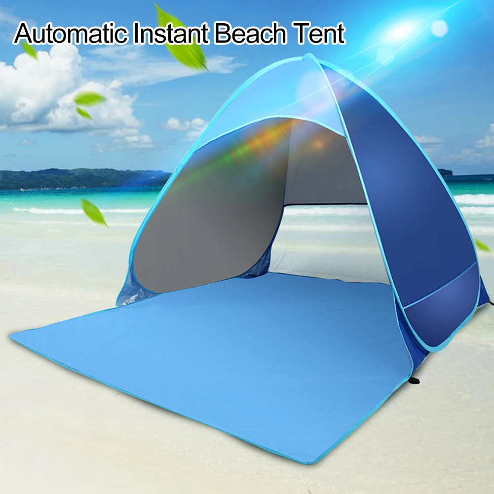 

Outdoor Beach Tent Automatic Instant Beach Tent Shade Sun Shelter Tent Canopy 165*150*110cm For Hiking Fishing Supplies