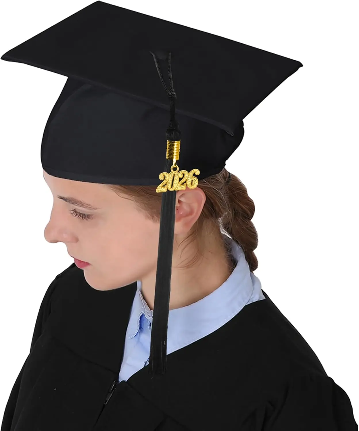 Matte 2026 Graduation Cap with Tassel for High School & Bachelor Degree Customizable Cap And Gown Collection
