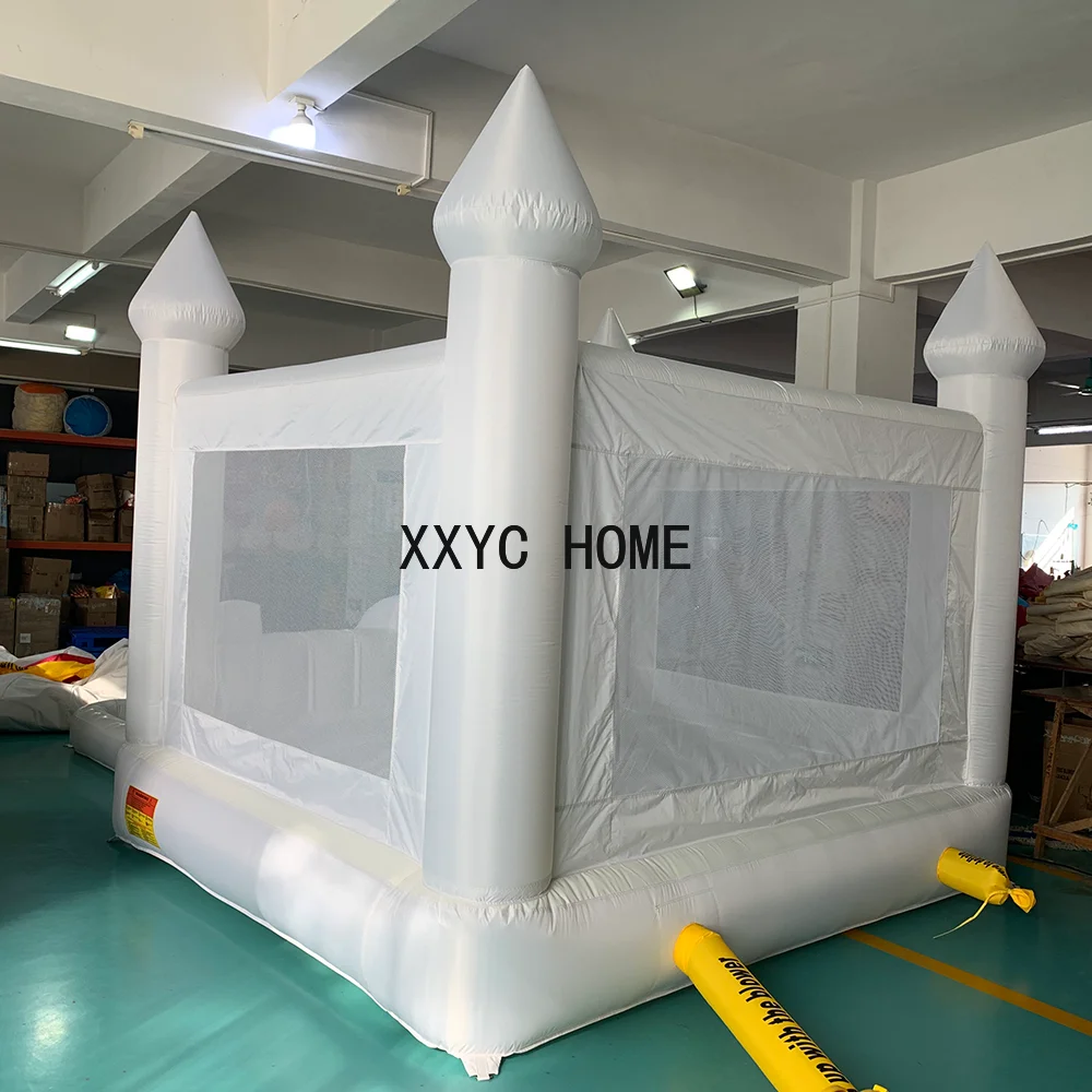 Inflatable Jumping Castle 5.6*3.3*3M White Bounce House For Kids Bouncy House Withe For Children Outdoor Toys With Blower Slide