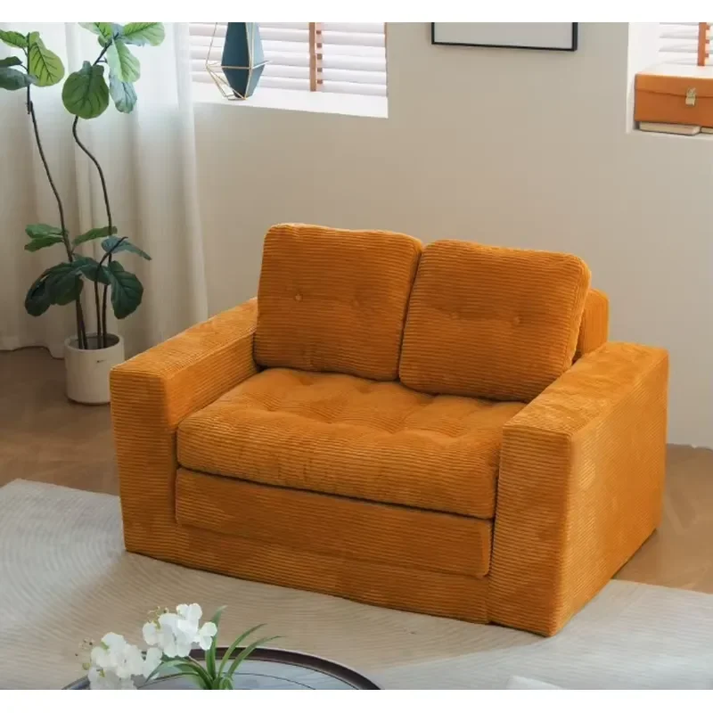 Modern Single or Double Small Sofa with Compressed Sponge Particles Bean Bag and Vacuum Compression for Living Room