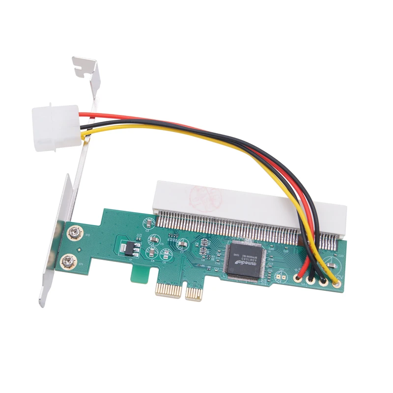 PCIE ke adaptor PCI Express X1 ke PCI, kartu ekspansi Riser ASM1083 Chipset PCI-E adaptor konverter dengan konektor daya 4Pin