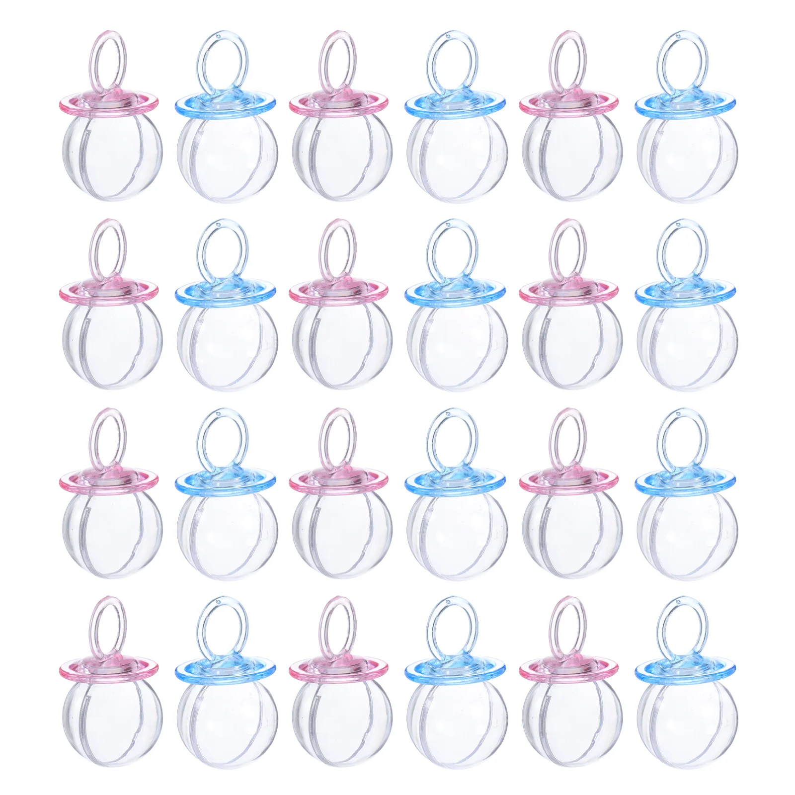 

24Pcs Pacifier Style Candy Boxes Transparent Baby Shower Favors Clear Treat Containers for Special Occasions Clear Boxes