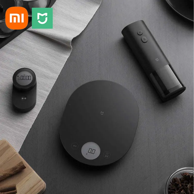 Новый набор кухонных инструментов Xiaomi Mijia, цифровые таймеры, кухонные электронные весы, Электрический штопор для вина, умный таймер для приготовления пищи 3 в 1