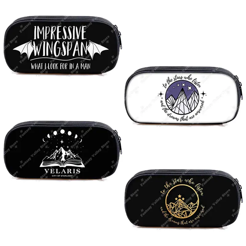 Acotar Velaris Cosmetic Case Pencil Bag Night Court Stationary Bag Pencil Box SJM City of Starlight Bookish School Case Supplies
