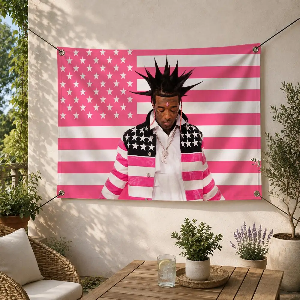 Edgy Trap Lil Uzi Flags Decorative Flag Banner for Outdoor Garden Yard Camping Party Home Wall Hanging Decor