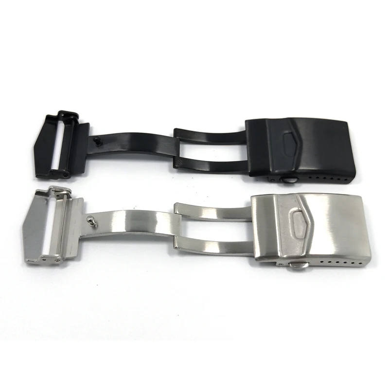 Solid Watch Buckle SKX007 316L Stainless Steel Diving Style Adjustable Folding Clasp 18 20 22mm Watch Band Accessory