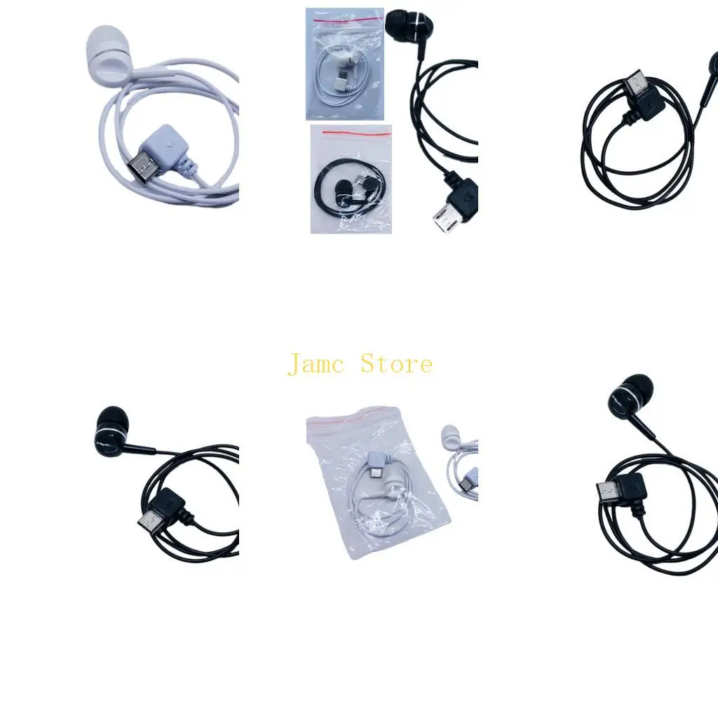 LX0B Single Ear Wireds Earbud With 5Pin Connectors for Device Black