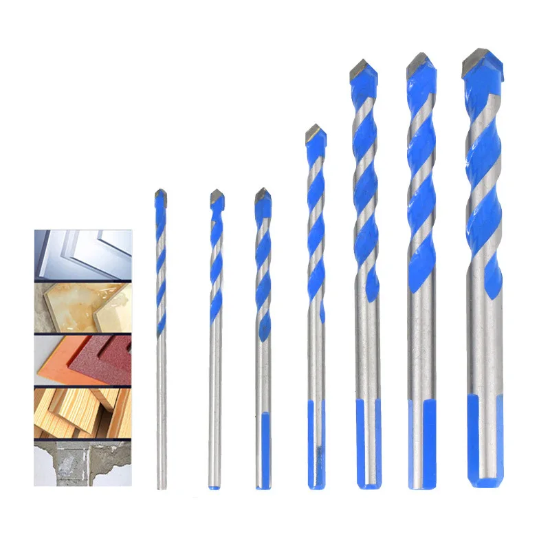 3-12mm Multifunctional Triangle Glass Metal Drill Bit Diamond Ceramic Tile Concrete Brick Wood Punching Hole Saw Drill Bits Set