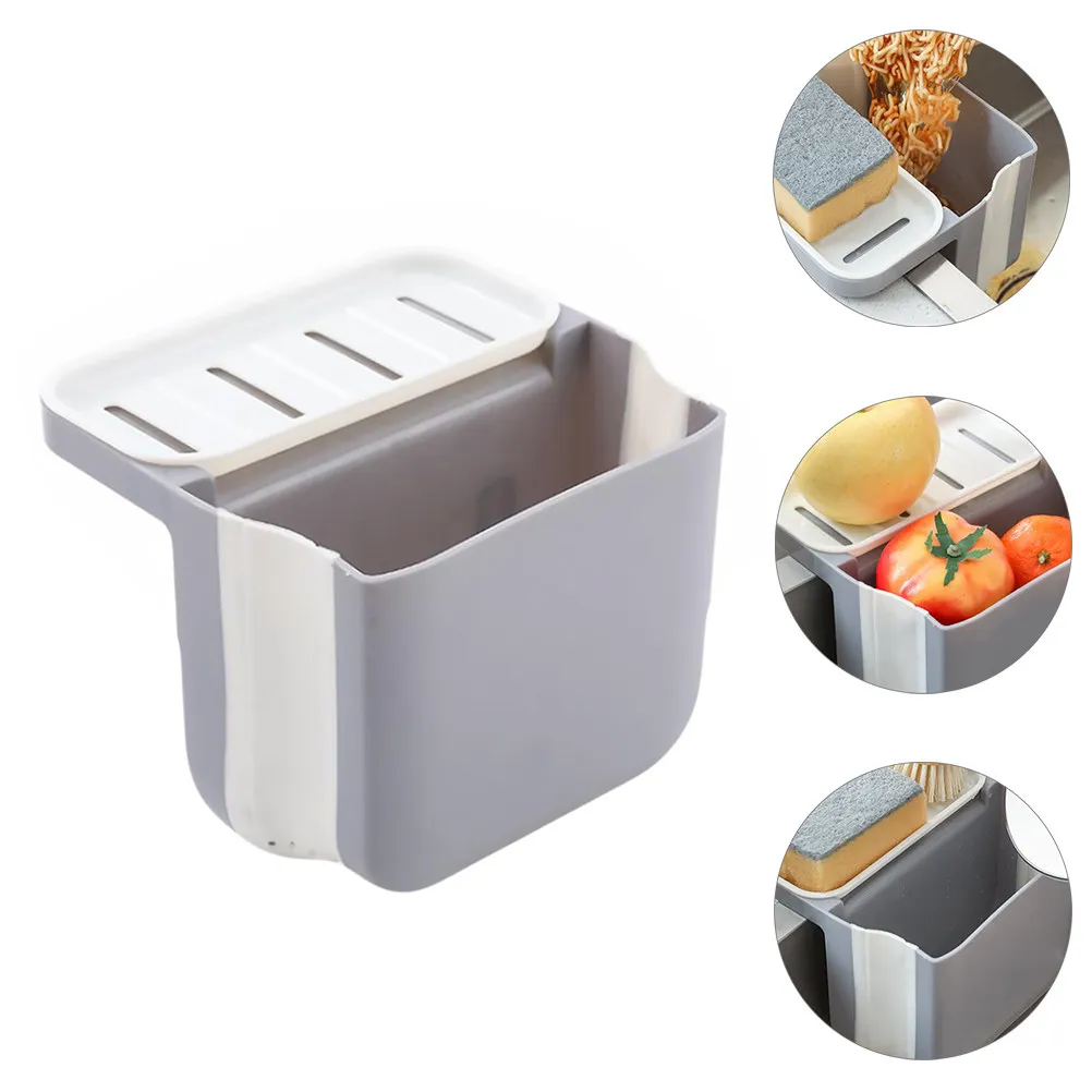 

1 шт. Эластичная многофункциональная корзина для слива воды для кухонной раковины, органайзер для губок и тряпок, с полым дизайном для быстрого отвода воды