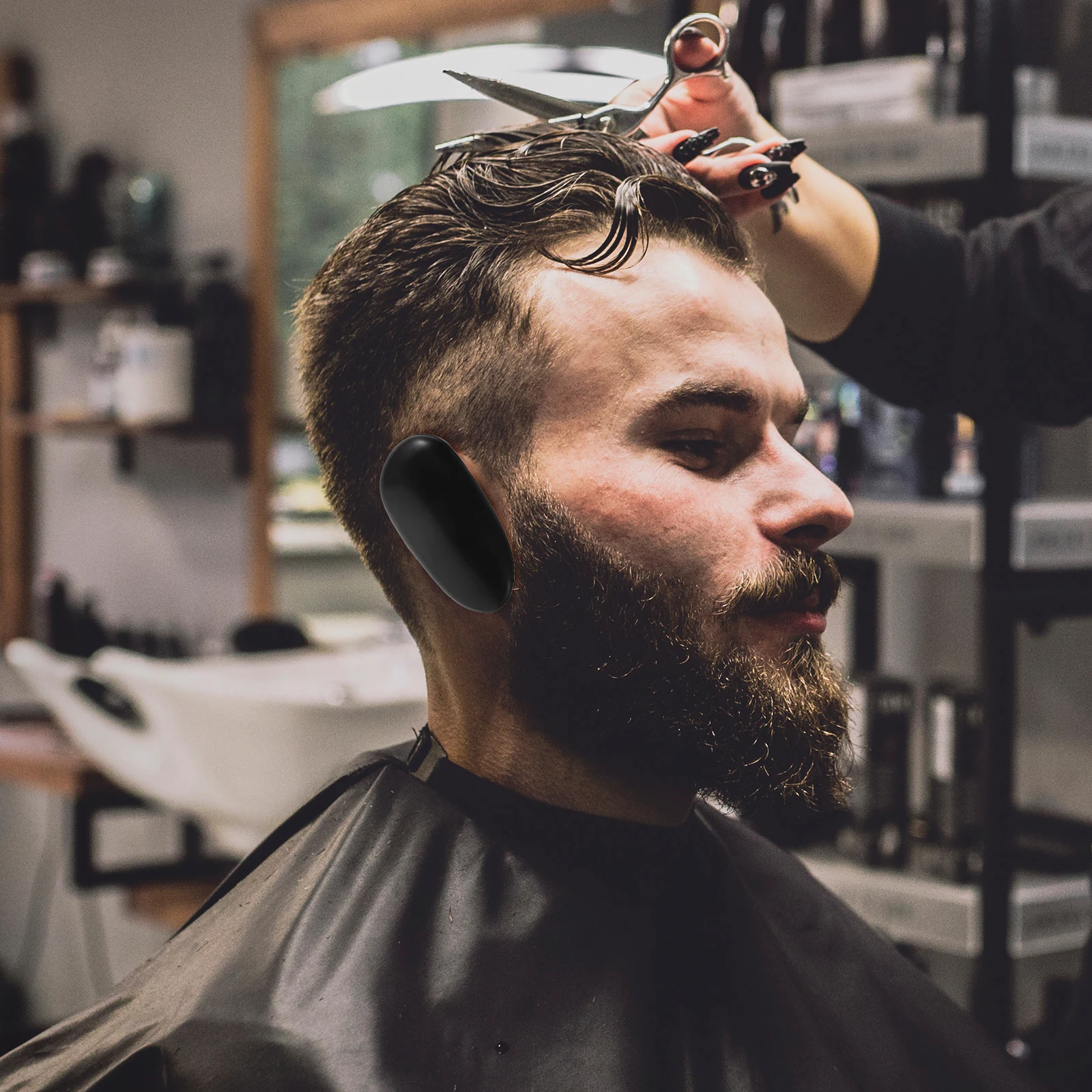 

20 шт., наушники для краски для волос, черные пластиковые наушники для раскрашивания салона, домашнего использования, многоразовые прочные наушники для укладки волос