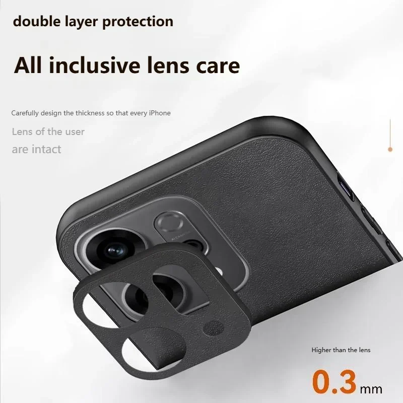 Роскошный высококачественный кожаный чехол для телефона для OPPO Reno 14 13 12 11 F Pro Skin Feel PU TPU с защитой от падения, задняя крышка