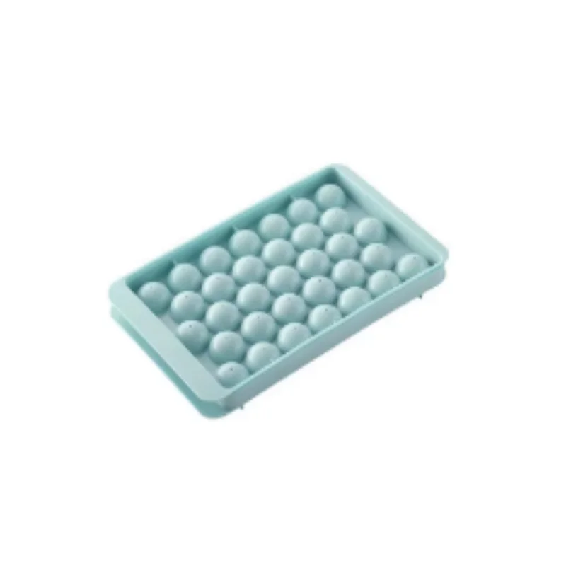 New Arrival Mini Round Ice Sphere Mold, Food-Grade Soft Silicone Ice Tray with Cover, Reusable Easy Pop Out Ice Maker for Househ