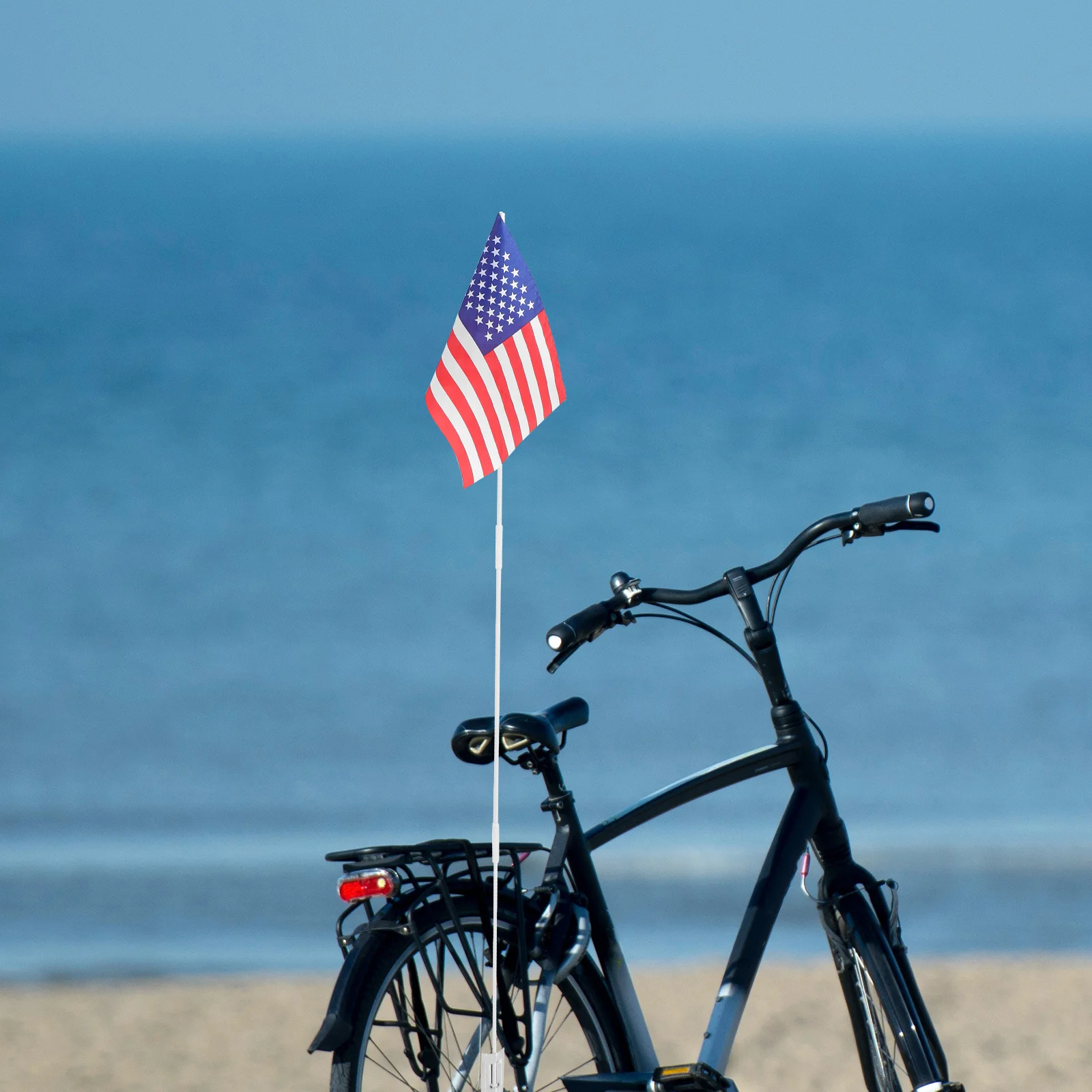 Uchwyt rowerowy Flaga Maszt flagowy Rower dziecięcy Flagi ostrzegawcze Dziecko Kierownica rowerowa USA