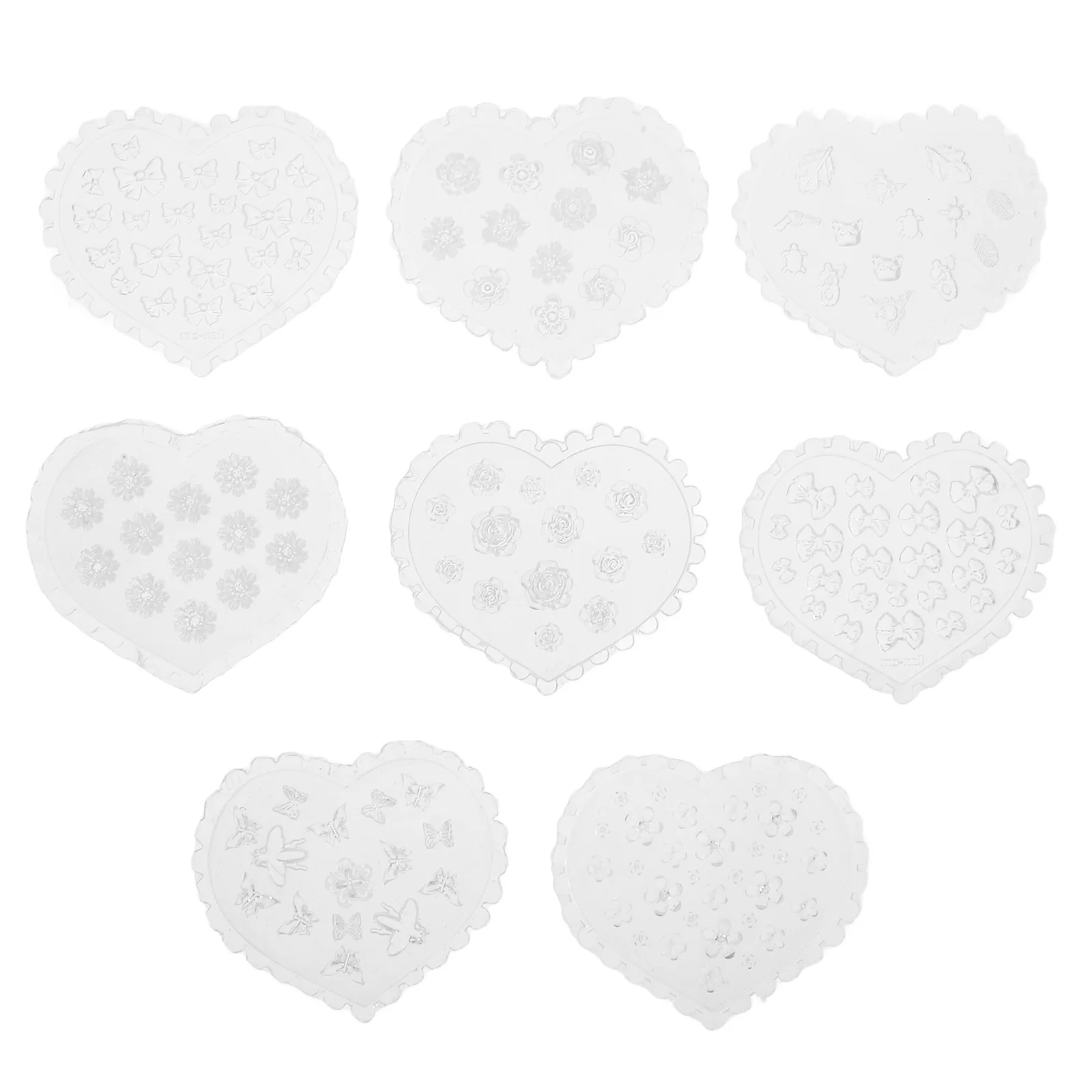 8Pcs Rose Flower Molds Polymer Clay Crafting Earring Pendant Making DIY Nail Art Decor Smooth Surface No Burrs