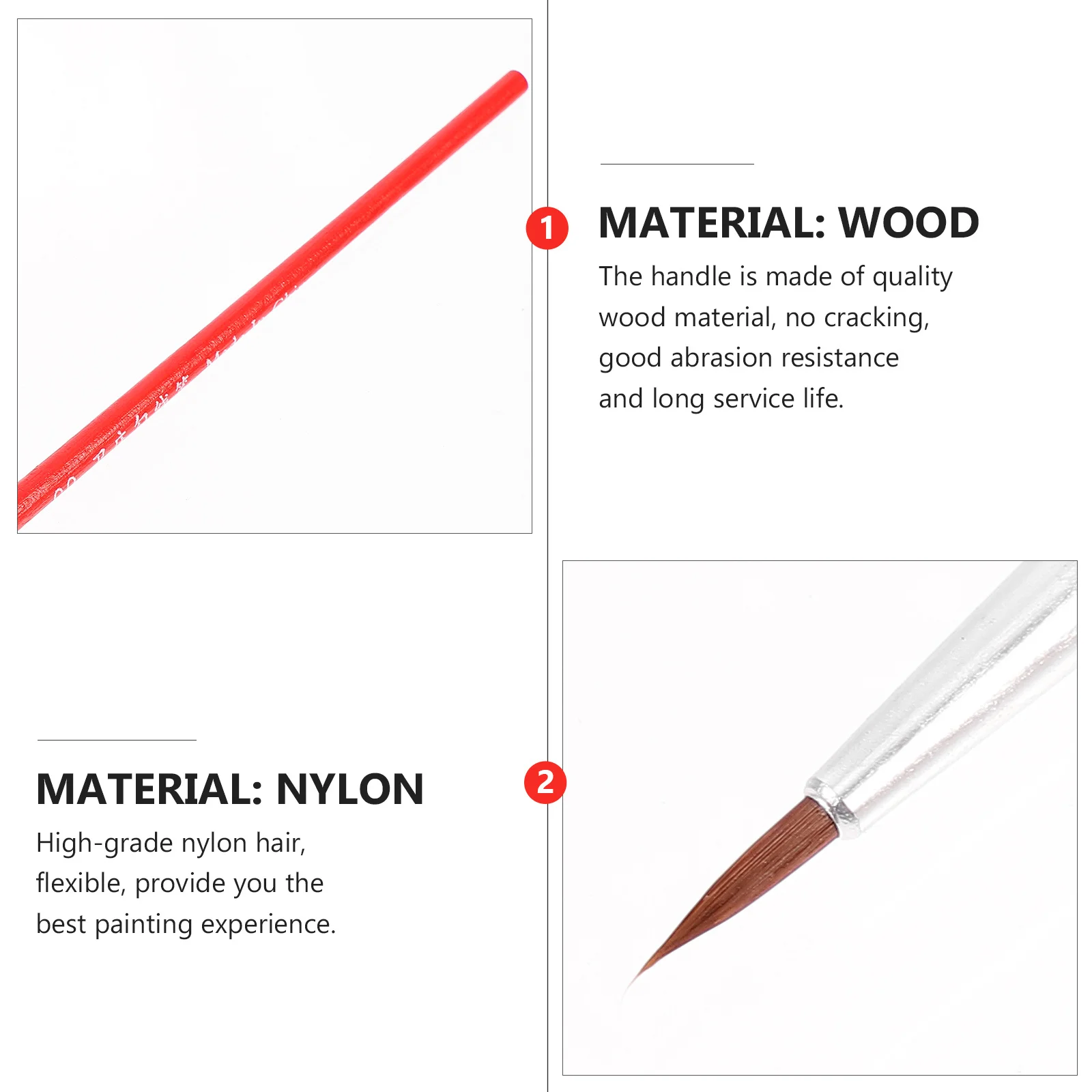

Nylon Hair Line Pens Acrylic Painting Brush Painting Brushes Oil Detail Art Craft Kits Quality Wood Handle Flexible