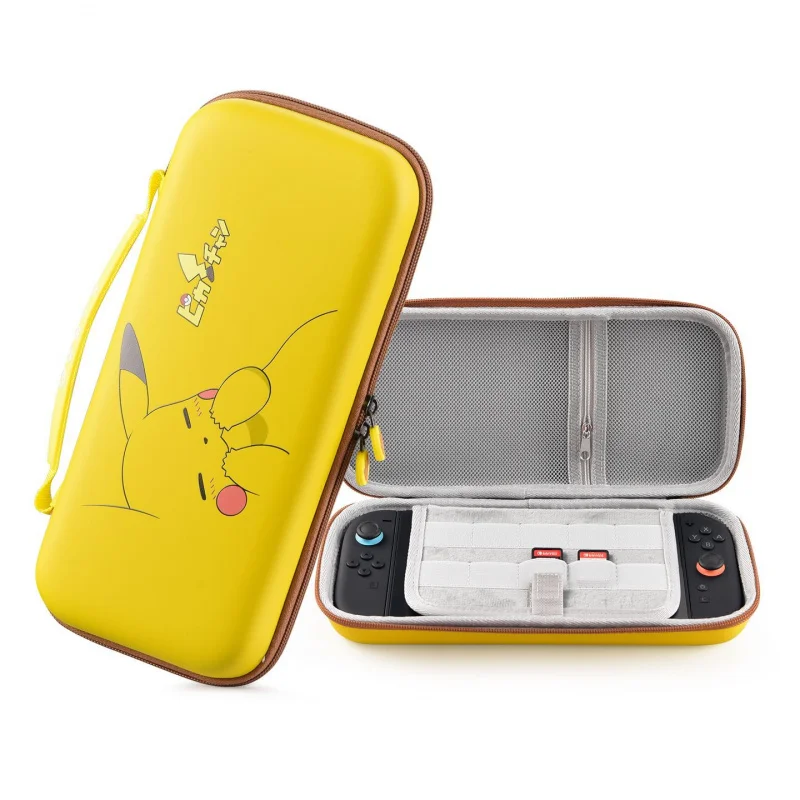 Bolsa de Almacenamiento Pikachu Gengar para Nintendo Switch 2, Bolsa de Viaje Portátil con Asa de Dibujos Animados, Bolsas de Almacenamiento Duraderas para Consola de Juegos