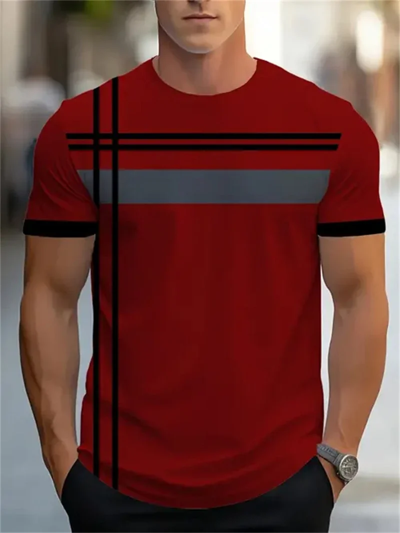 Men's Neon Swirl Abstract Print T Shirt Casual Crew Neck Short Sleeve Tees Vibrant Multicolor Tops for Party and Daily Wear