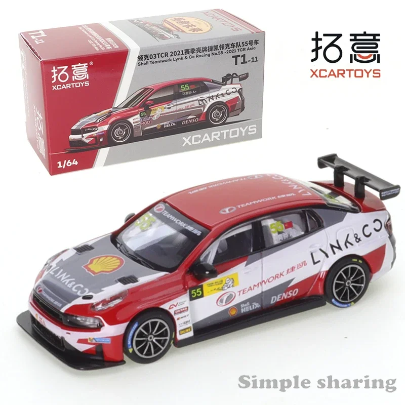 

XCARTOYS 1/64 Shell Teamwork Lynk&co Racing No.55-2021 TCR Asia Diecast Alloy Car Model Friends Gifts Collect Ornaments Toys Boy