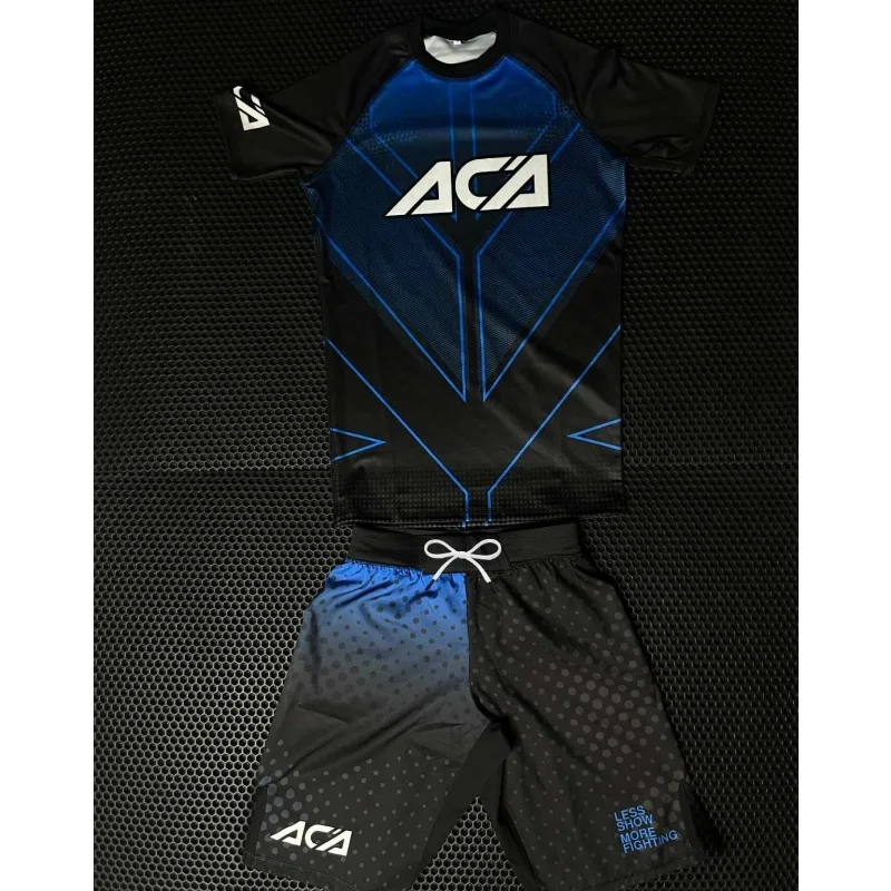 

2026AmericanY2K Style Quick-Drying Suit for Men and Women Brazilian Jiu-Jitsu Training Short-Sleeve T-Shirt + Shorts 2-Piece Set