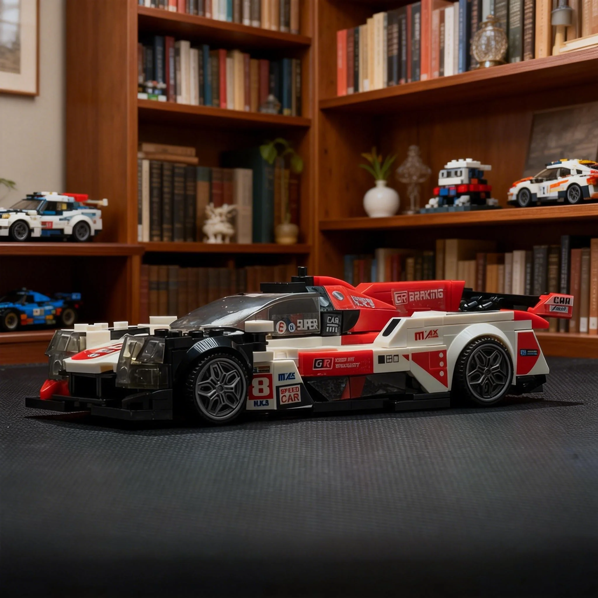 Technisches Auto Stadt-Geschwindigkeitsrennwagen Bausteine Sportwagen Garage Rennauto MOC Kreative Fahrzeug-Spielzeuge