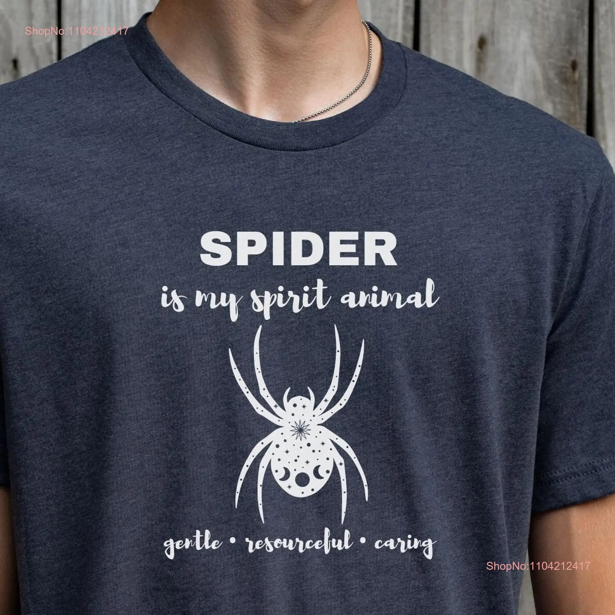 Spider T Shirt Spirit Animal Symbolism Power Shaman long or short sleeves