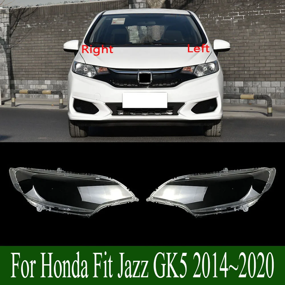 

For Honda Fit Jazz GK5 2014~2020 Headlight Cover Lamp Shade Headlamp Shell Lampshade Transparent Cover Lens Plexiglass