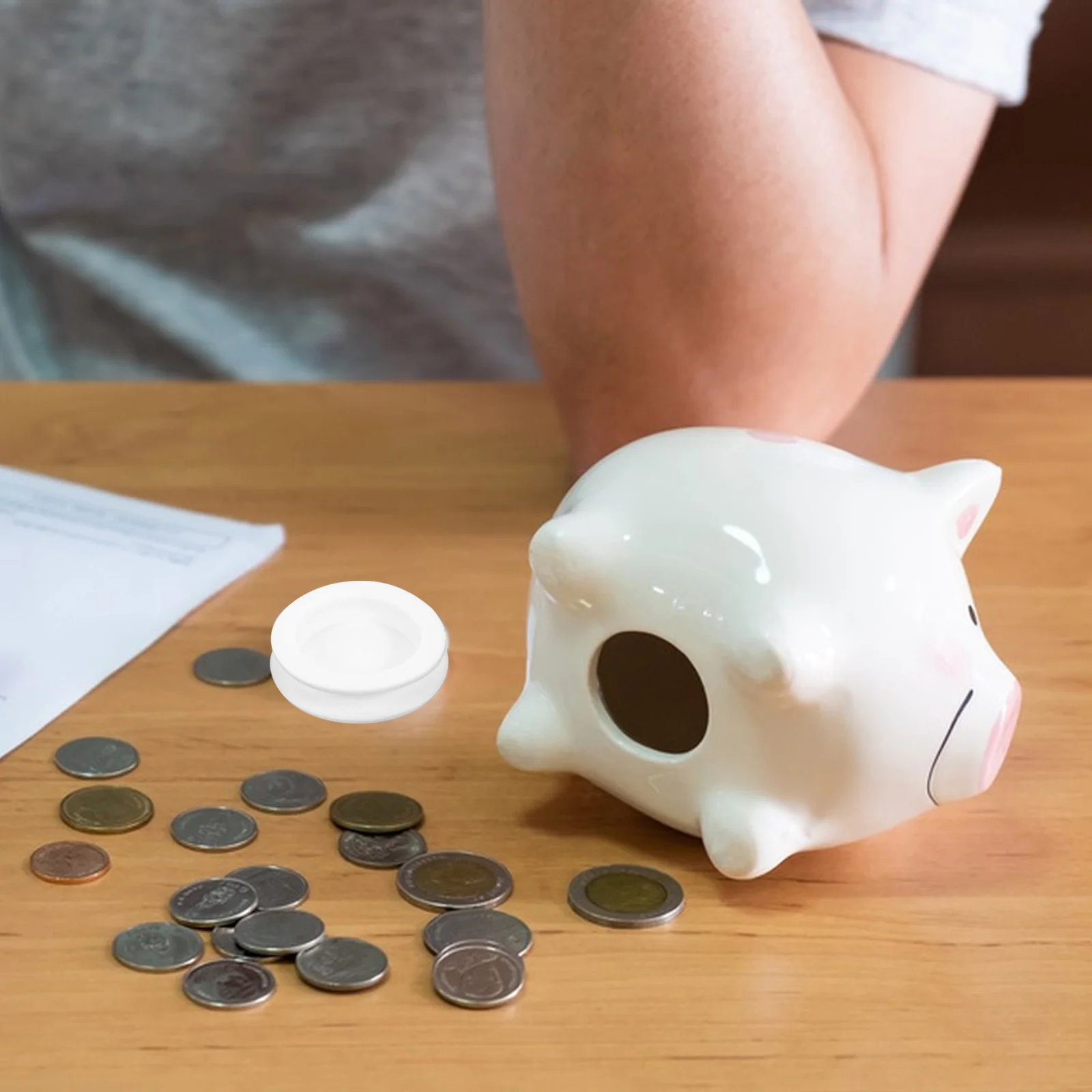 Piggy Bank Silicone Plug Money Pot Stopper Jar Cover Saving Container Cap
