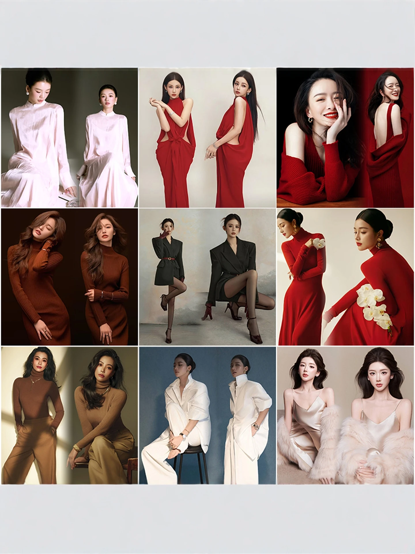 

2026 New Portrait Photography Studio Fashionable Mature Women's Clothing Portrait Image Photo Shoot Wardrobe Spring Season