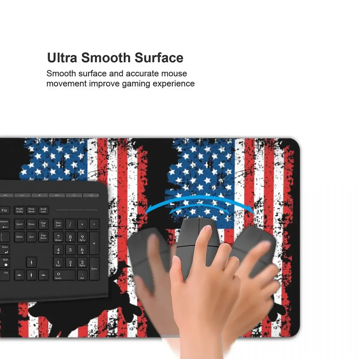 Bull Rider, Rodeo, American Flag Large Mouse Pad Computer Keyboard Mouse Mat Gamer PC Laptop Desk Mat Accessories Table Mats