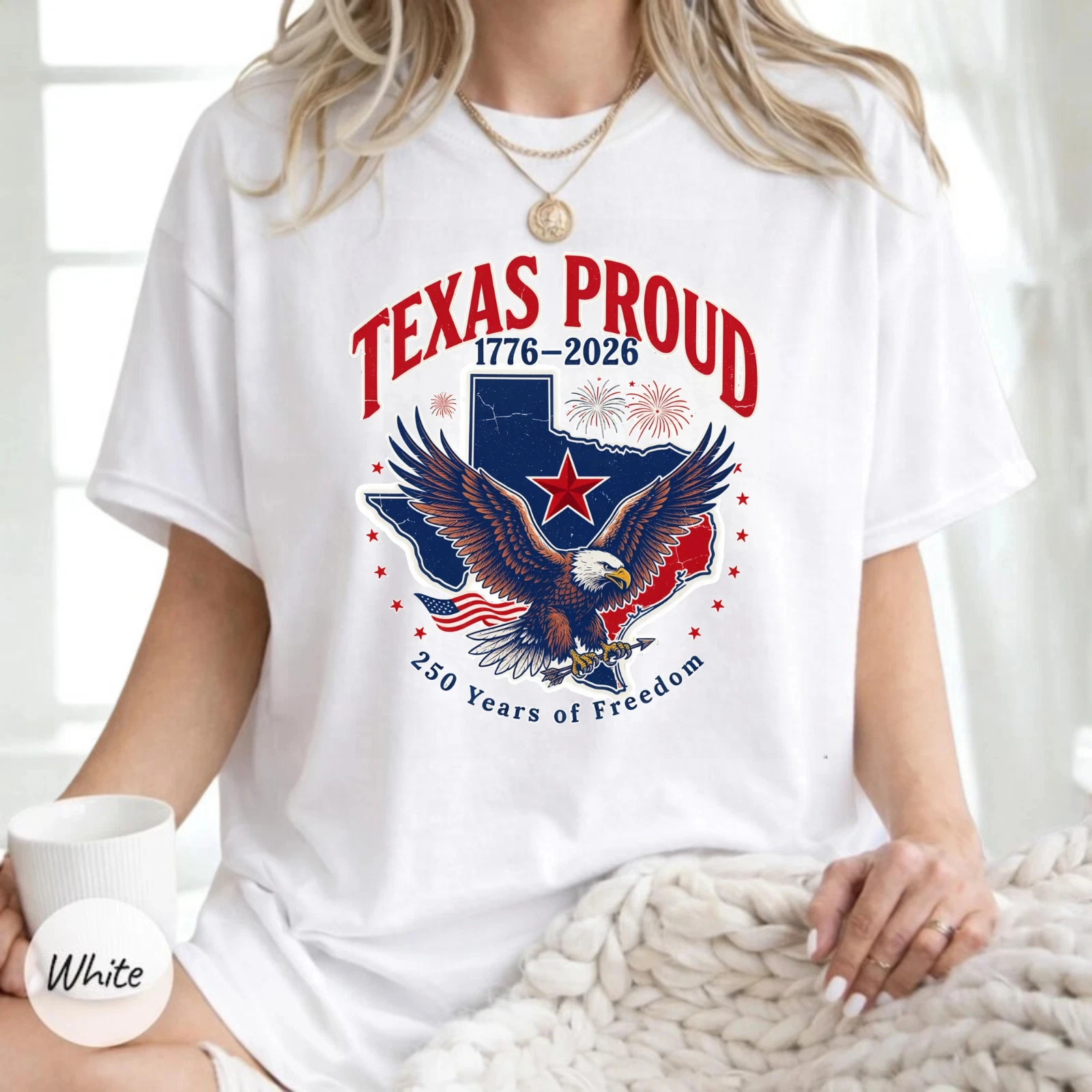 Texas America 250th T Shirt Texas Proud 1776-2026 Patriotic Lone Star Tee Graphic Short Sleeve T-shirts for Unisex All-Season