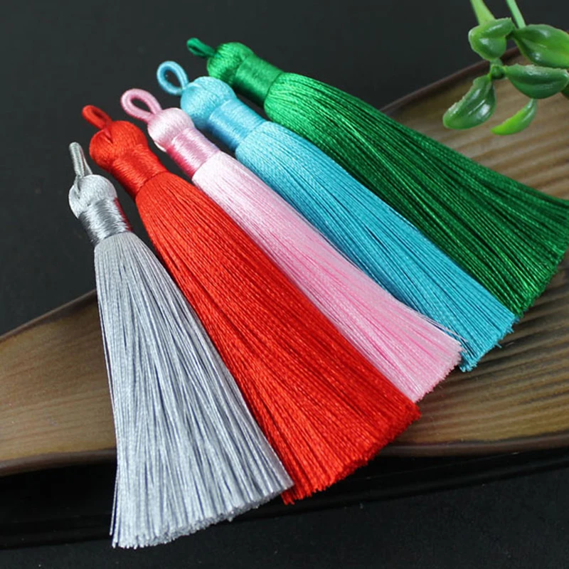 

1 piece 8cm Bohemia Long Silk Tassel for Earrings Accessories DIY Jewelry Pendant Handmade Crafts