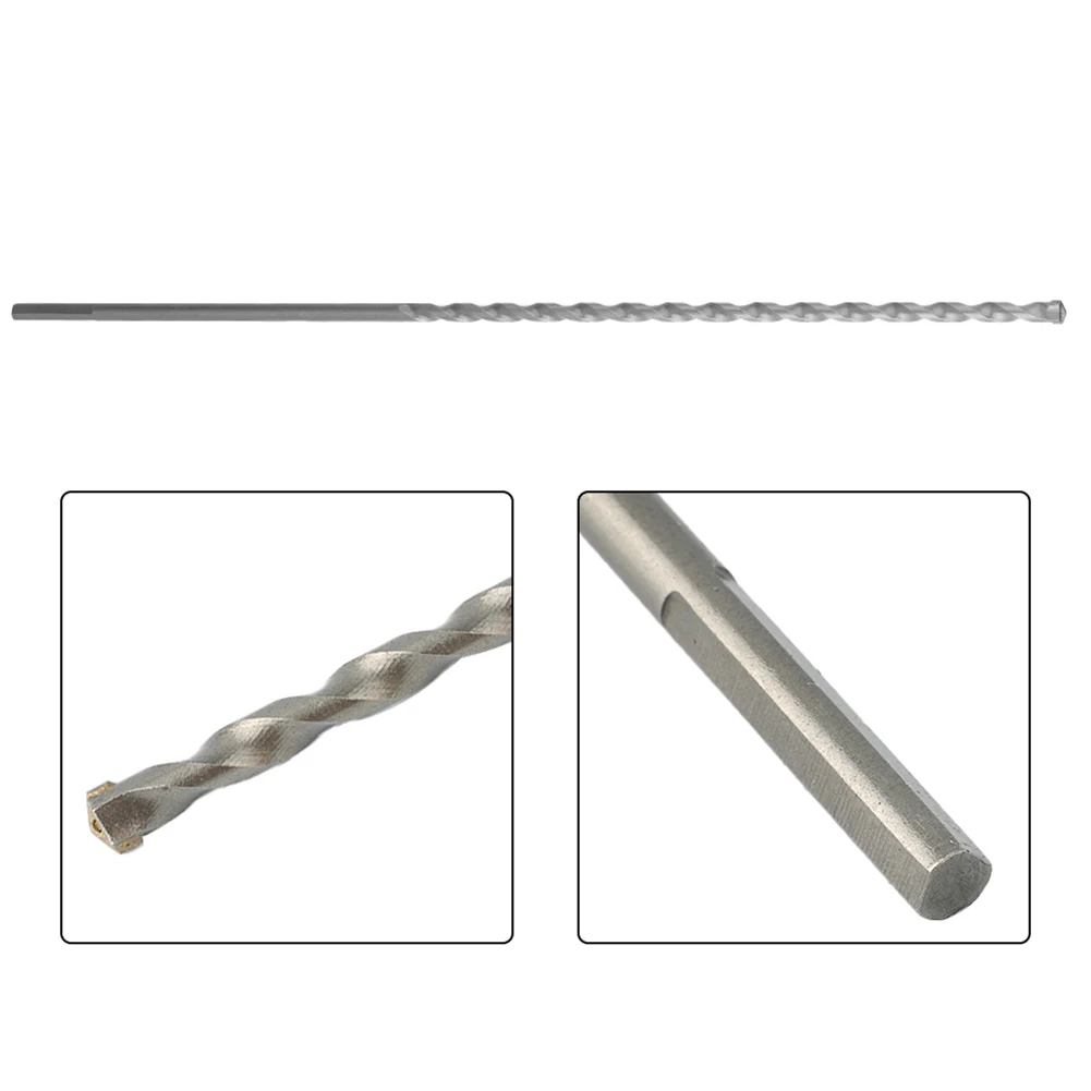 

Set of 2 300mm Masonry Drill Bits with Triangle Shank Designed for Impact Drills for 6mm and 8mm Drilling in Concrete