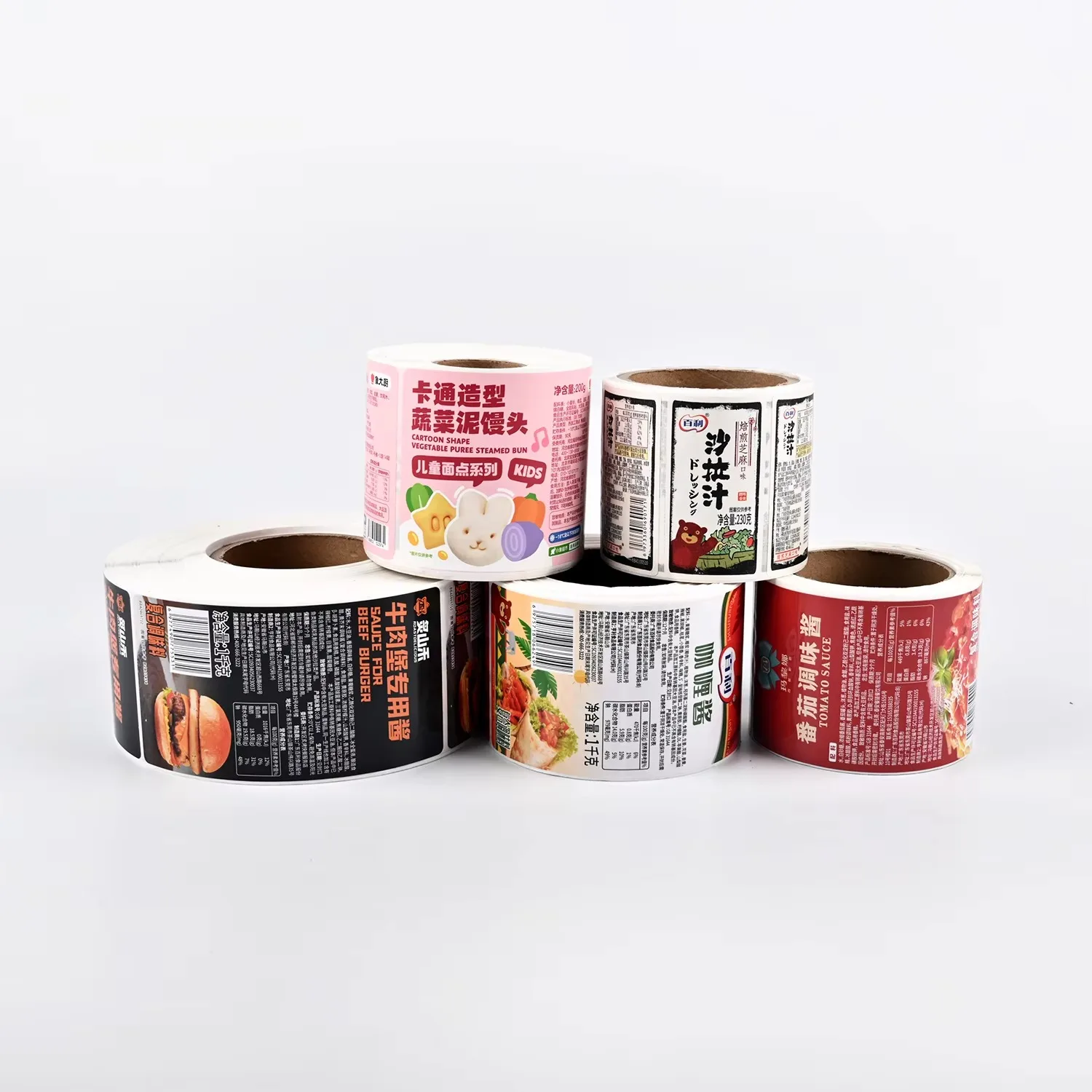 ملصقات ملصقات مخصصة |   لفة فينيل مقاومة للماء |   تغليف زجاجات الطعام البلاستيكية لمستحضرات التجميل