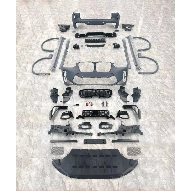 

Auto Body Kit for 2022+ G01 G08 High Quality Front Bumper Lip Grille Plastic Rear Bumper Upgrade X3M Kit