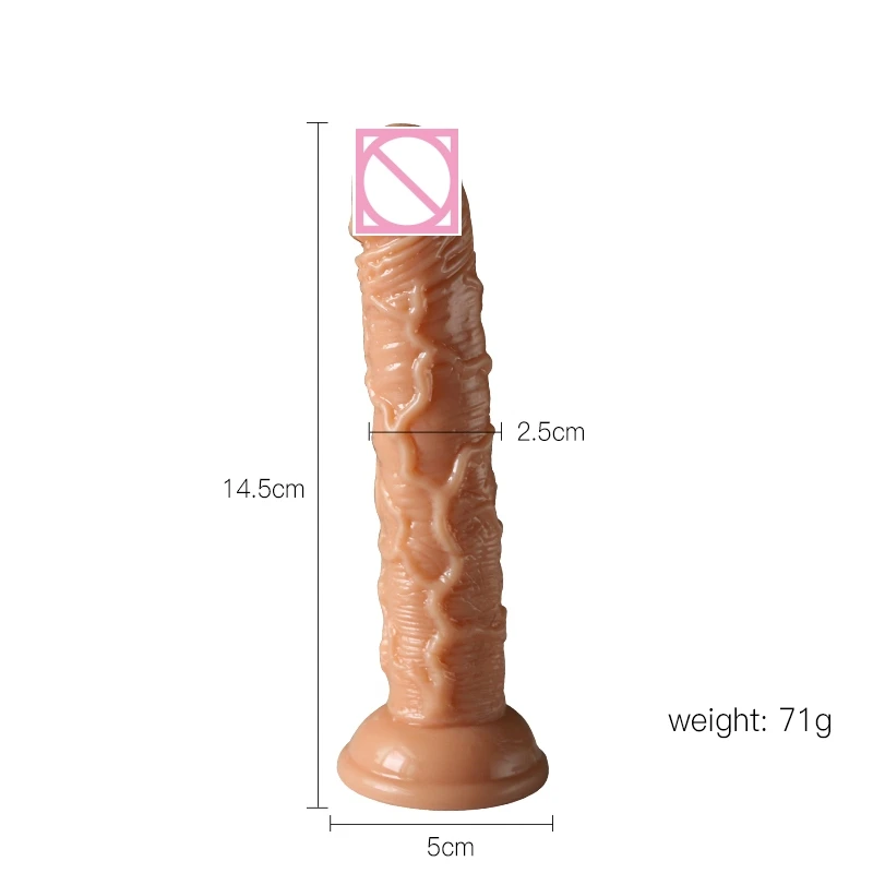 HeartCaptor Realistic Veined Silicone Dildo with Strong Suction Cup, 4 Sizes, Waterproof Adult Toy - Details 3