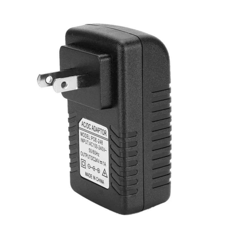 POE Injector DC 24V 1A  Power Adapter Plug / Optional