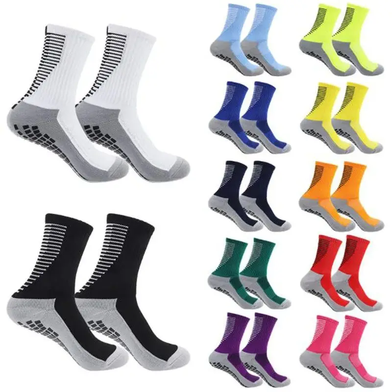 5 Pair/Lot New Football Socks Men Sports Socks Non-slip Silicone Bottom Soccer Baseball Socks Outdoor Sport Yoga Socks Women