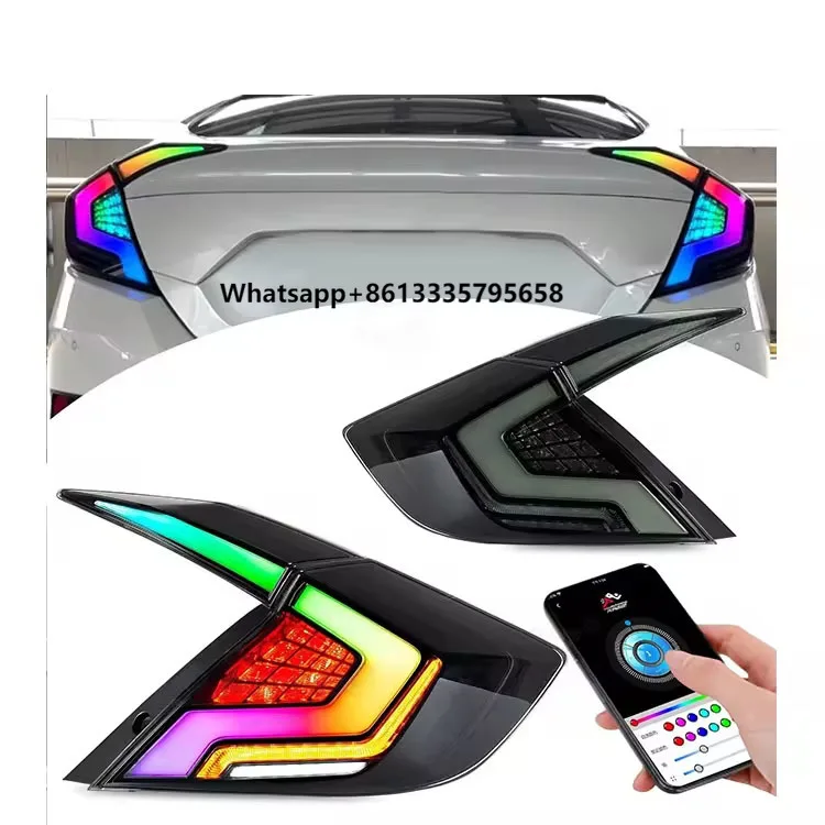 

CZJF Led Tail Lamp for 10th Gen 2016 2017 2018 2019 2020 2021 Rear Lamp Modified Tail Light
