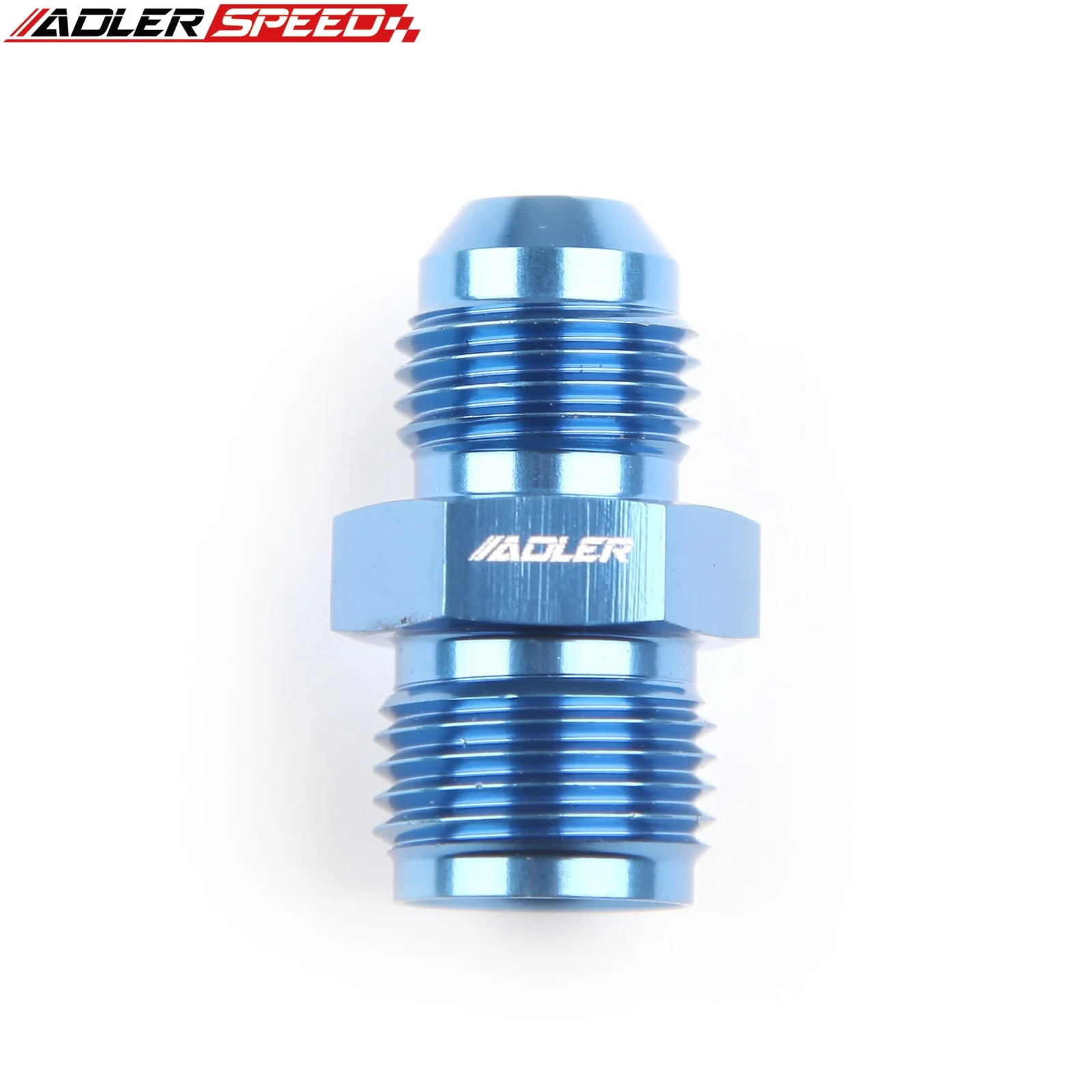 -6AN AN6 /8AN AN8 Male to 5/8'' x 18 Inverted Flare Fuel Oil Fitting Adapter Blue
