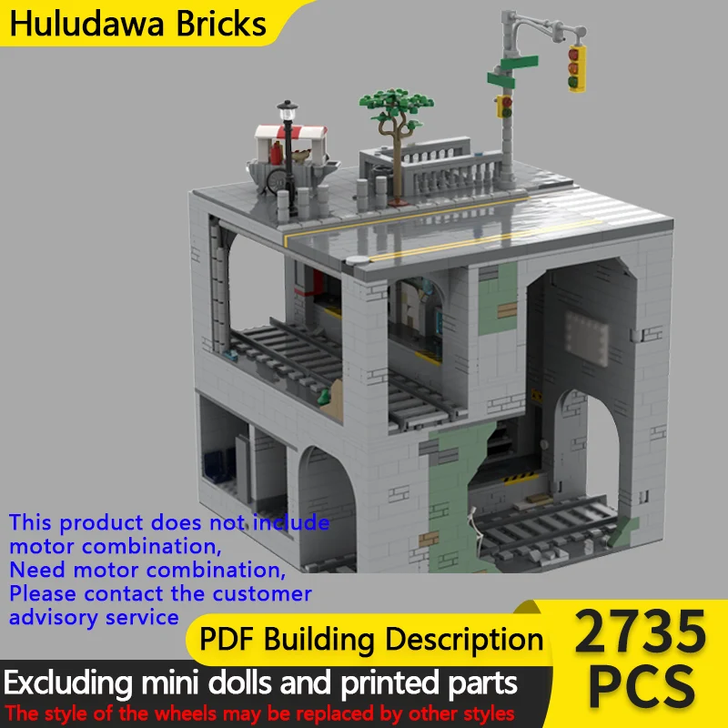 

City Street View Model MOC Building Bricks Subway Extension Modular Technology Children Holiday Gifts Assemble Toys Suit