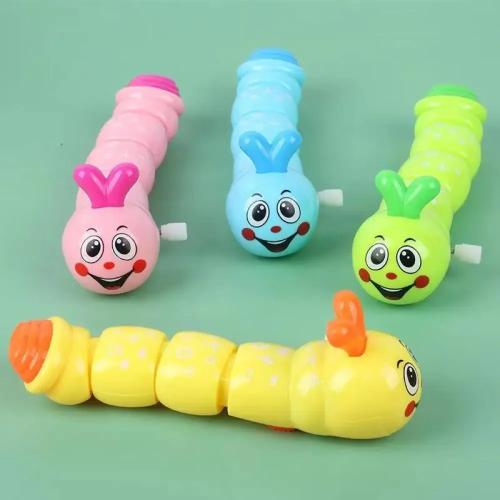 Puzzle Multi-coloured Caterpillar Children's Wind-up Educational Toys Swinging Spiral Worm Cute Animals Inertia Infant Gifts