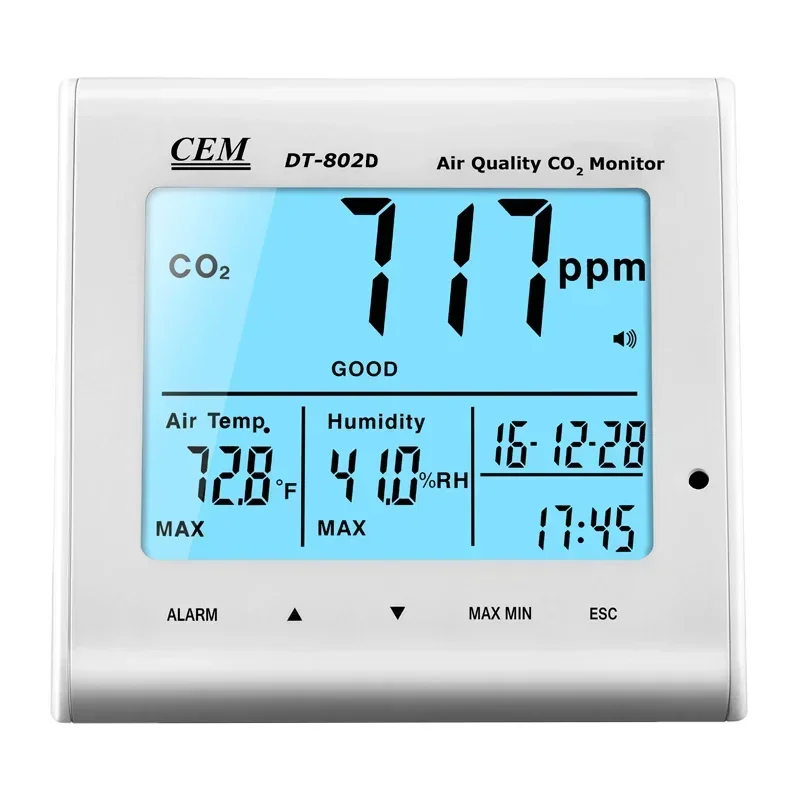 

High Quality CEM DT-802D Portable Air Quality Tester CO2 Monitor