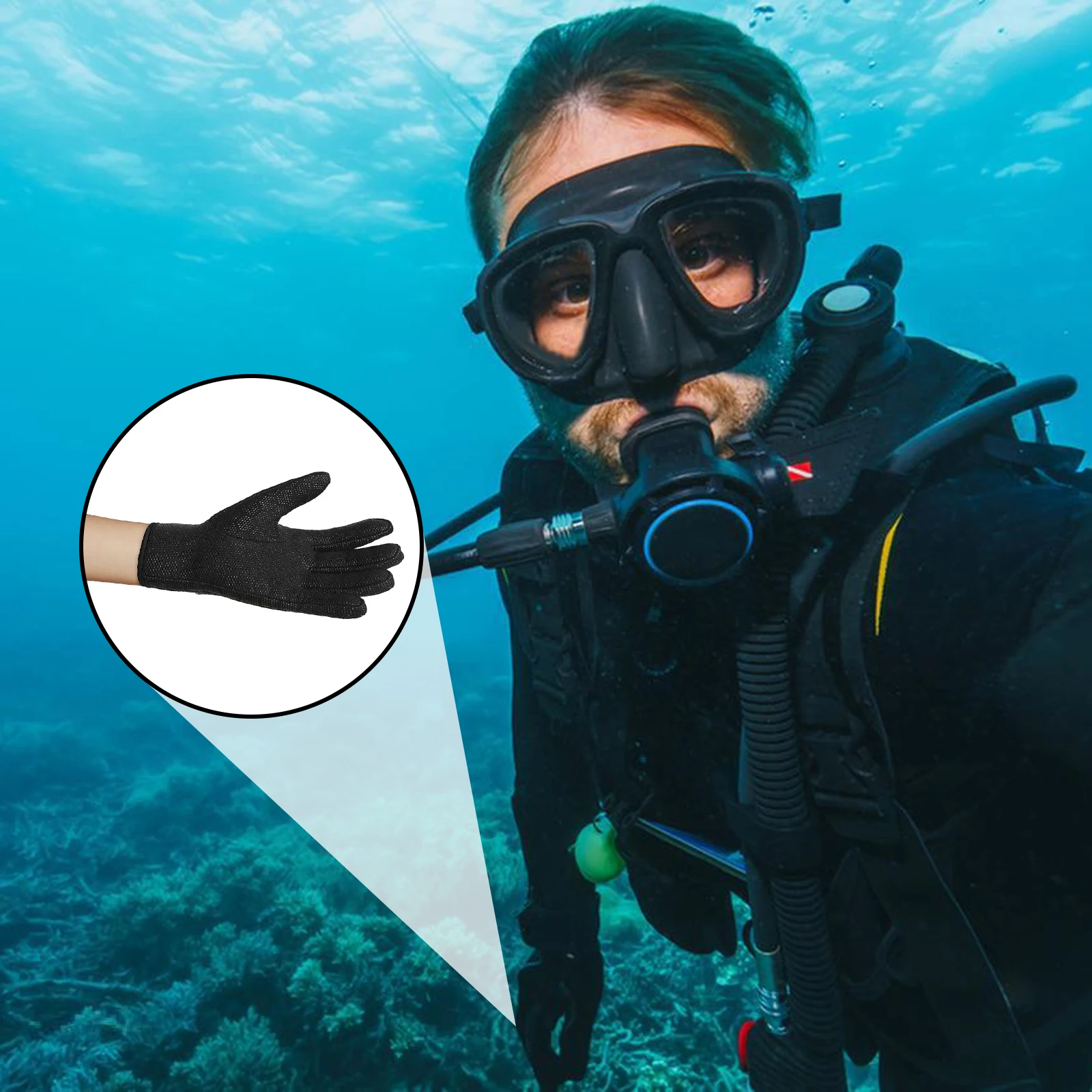1.5mm Neoprene Diving Gloves Anti-Slip Paddle Board Gloves for Snorkel Dive & Water Sports