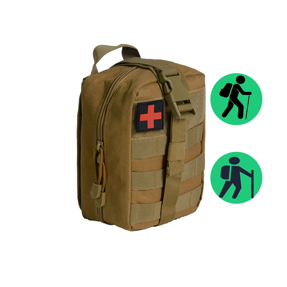 戦術的な医療アクセサリーバッグ、アクセサリーバッグ、戦術的なウエストバッグ、ハイキング迷彩、アウトドア登山、応急処置とl