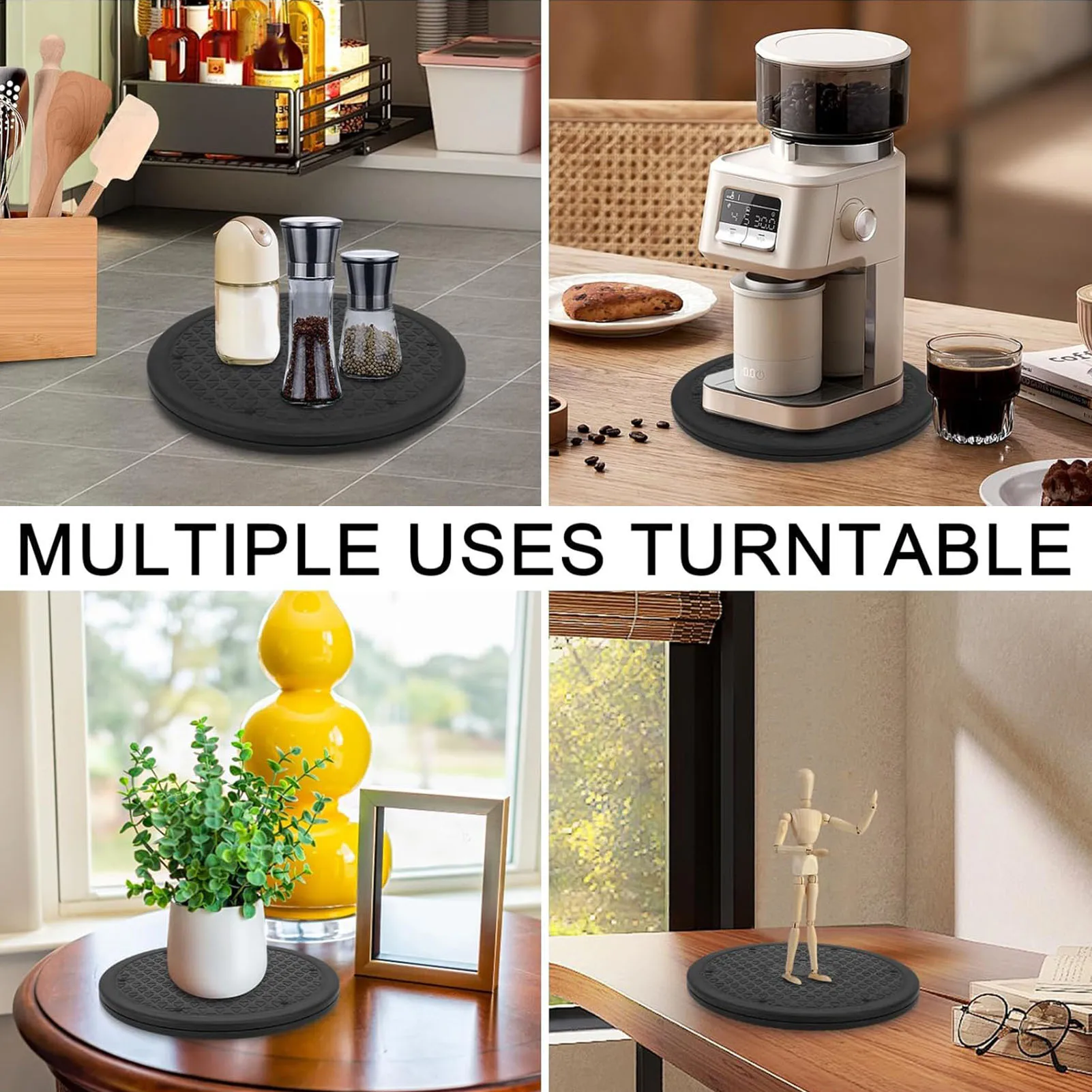 Paint Spraying Turntable 7.5 Inch Diameter 360 Degree Rotation Model Painting Stand Base with 6 Clip Stick for Modeling