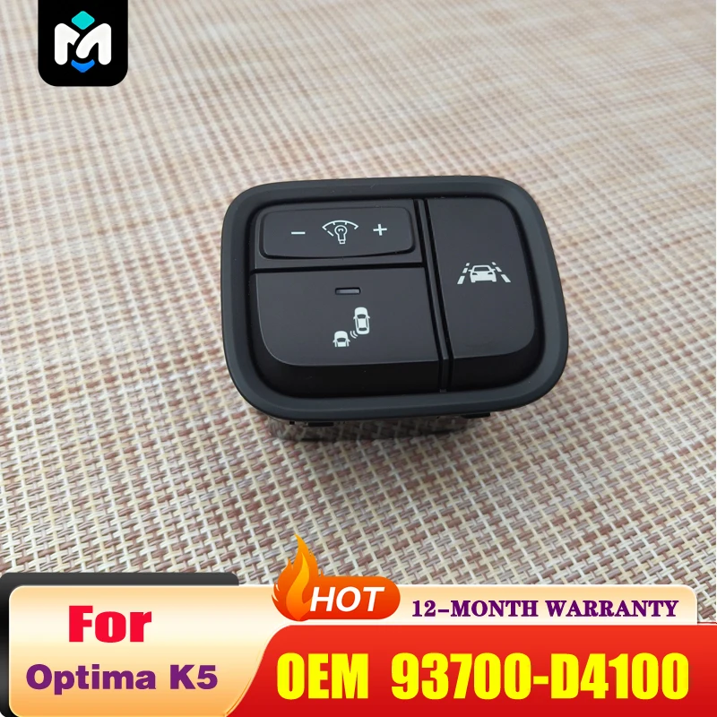 Side Crash Pad Switch Assembly for KI-A 2016+ Optima K5 with Instrument Brightness Button Radar Guidance Anti-slip 93700D4100WK