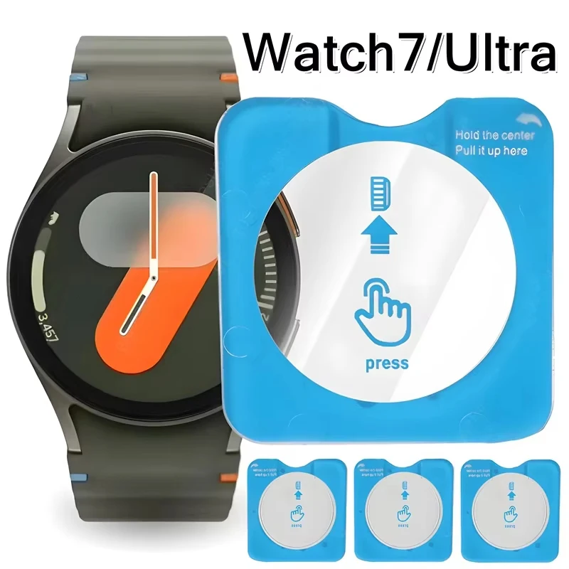 

Tempered Glass Film For Samsung Galaxy Watch 7 Ultra 47mm Protective Screen Film For Galaxy Watch 7 40mm 44mm Quick Pasting Kit