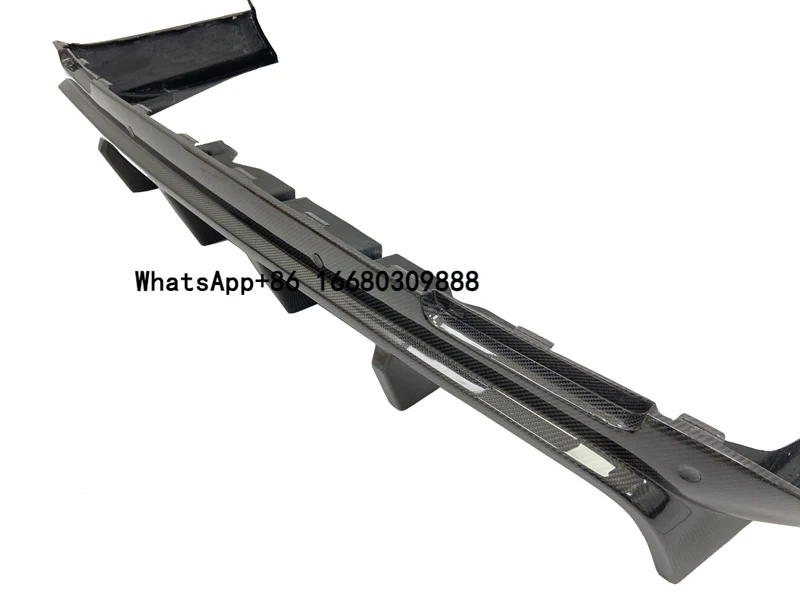 

For 15-19 Dodge Challenger Hellcat Carbon Fiber Rear Bumper Lip Diffuser Lip Aggressive Looking