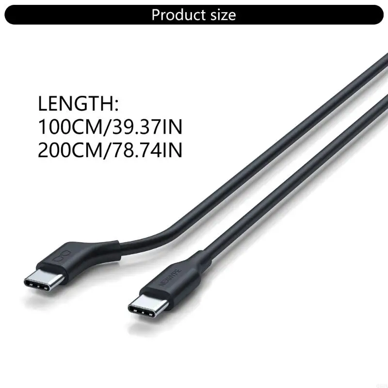 USB 3.2 Cable Fast Speed For AR Headsets Glasses 10Gbps Data Transfer PD65W Fast Charging 1m 2m